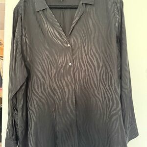 Tommy Bahama Zebra Print Shirt in Black on black